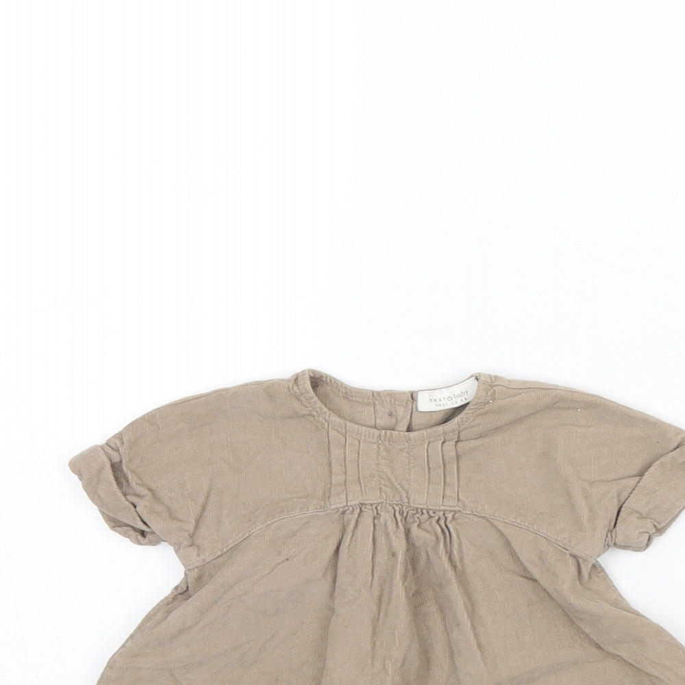 NEXT Girls Brown  Corduroy Fit & Flare  Size 6-9 Months