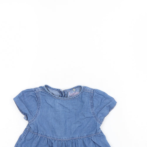Peacocks Girls Blue  Denim Fit & Flare  Size 9-12 Months