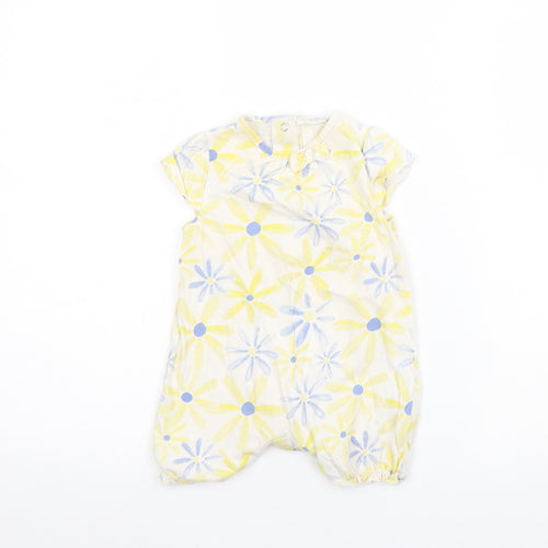 NEXT Baby White Floral  Babygrow One-Piece Size 9-12 Months