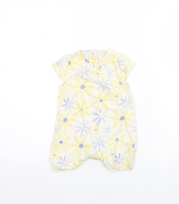 NEXT Baby White Floral Babygrow One-Piece Size 9-12 Months