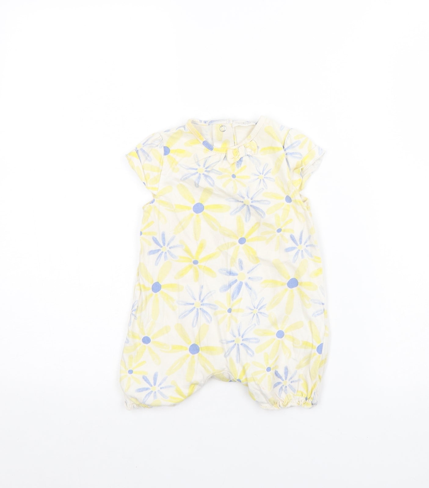 NEXT Baby White Floral  Babygrow One-Piece Size 9-12 Months