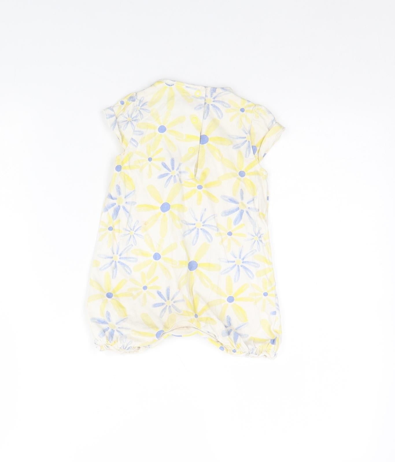 NEXT Baby White Floral  Babygrow One-Piece Size 9-12 Months
