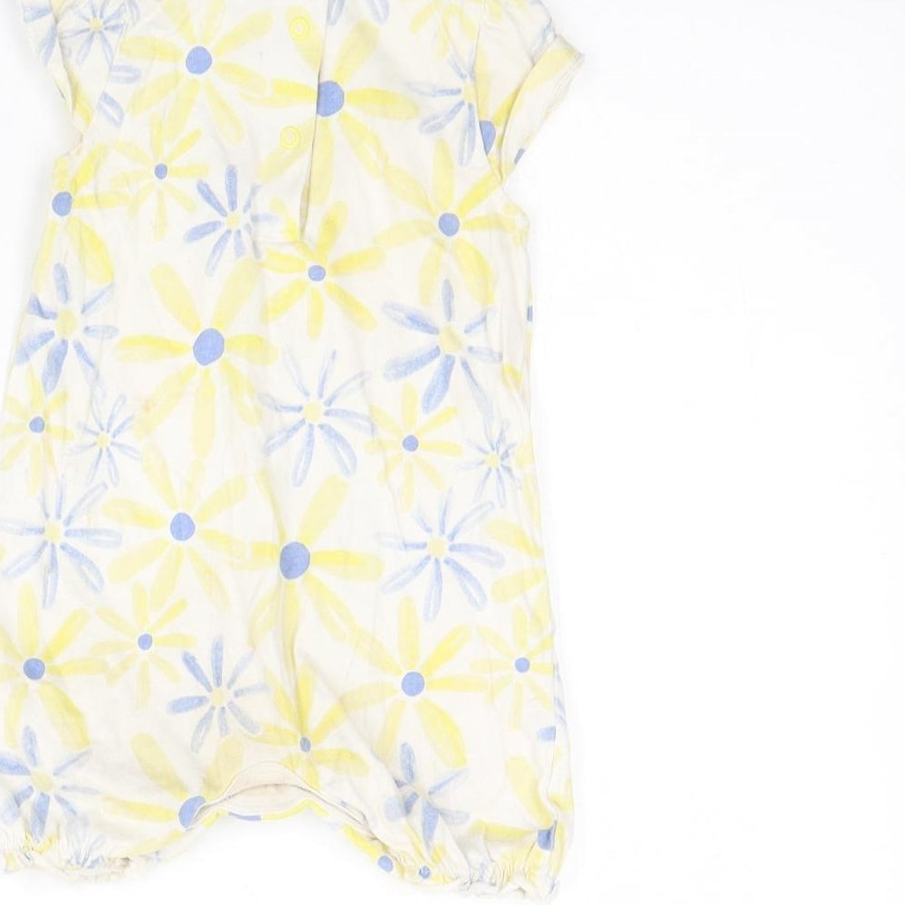 NEXT Baby White Floral  Babygrow One-Piece Size 9-12 Months