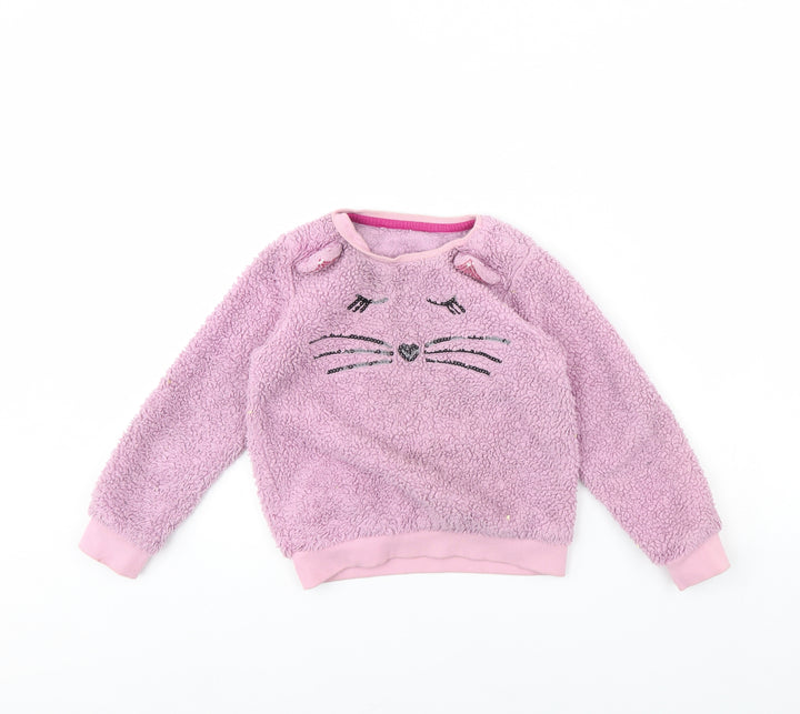 TU Girls Pink Pullover Jumper Size 7 Years