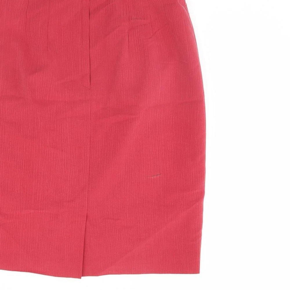 Preworn Womens Red   Straight & Pencil Skirt Size 10