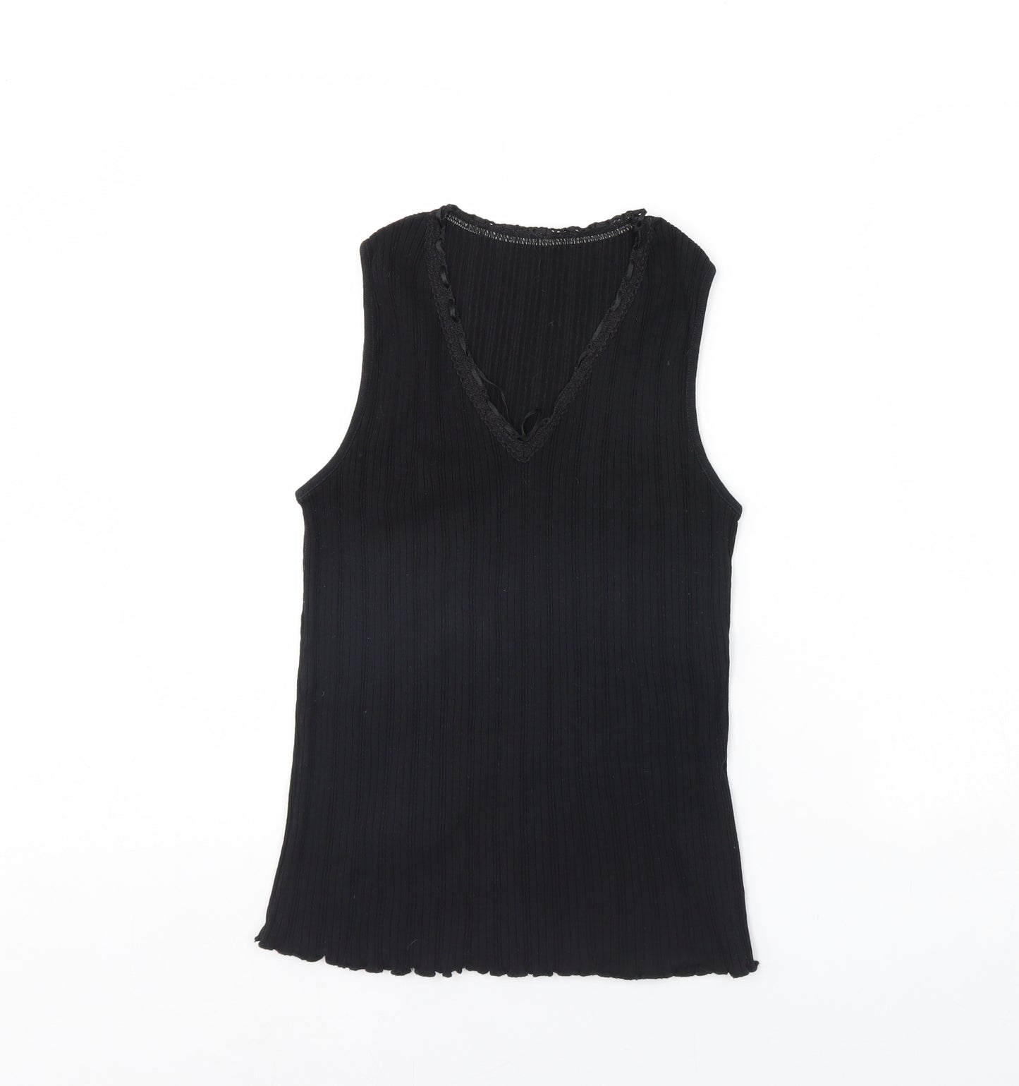 BHS Womens Black   Basic Tank Size 14