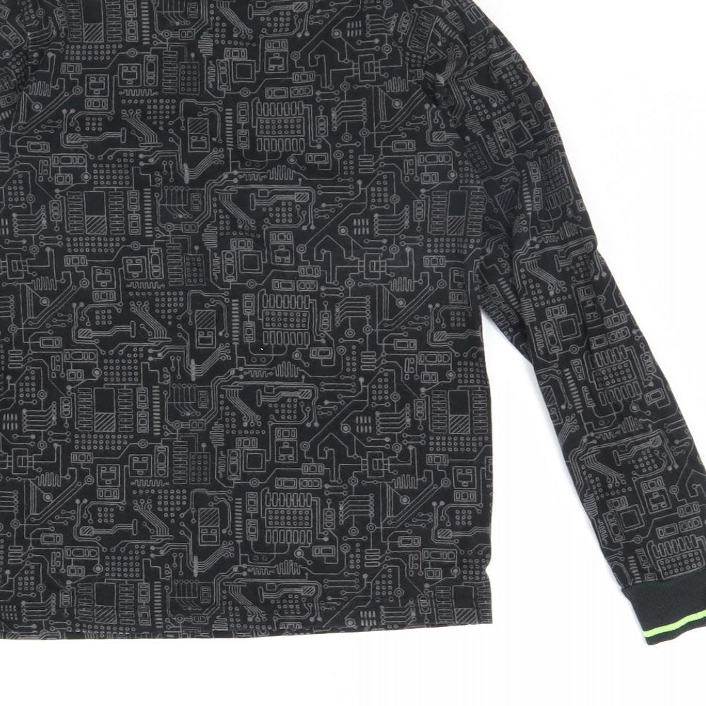 NEXT Boys Black Solid   Pyjama Top Size 10 Years  - Gamer