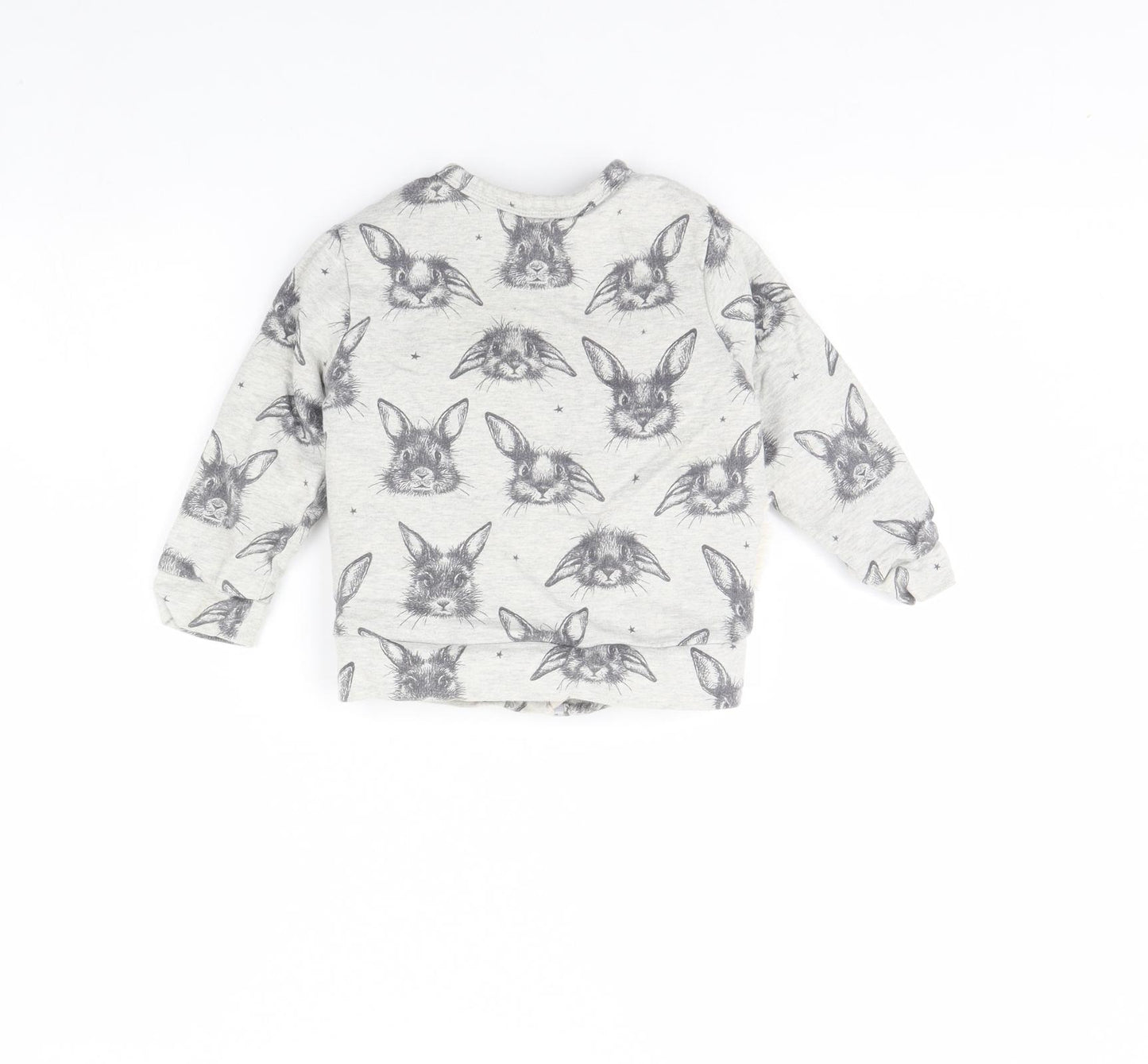 NEXT Girls Grey Animal Print  Jacket  Size 3 Years  - Rabbit