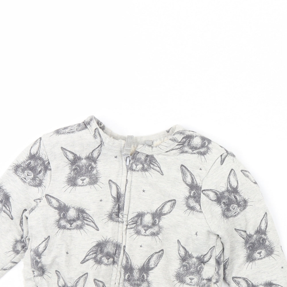 NEXT Girls Grey Animal Print  Jacket  Size 3 Years  - Rabbit