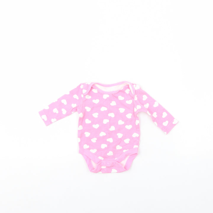 George Girls Pink Spotted  Babygrow One-Piece Size 0-3 Months  - Disney