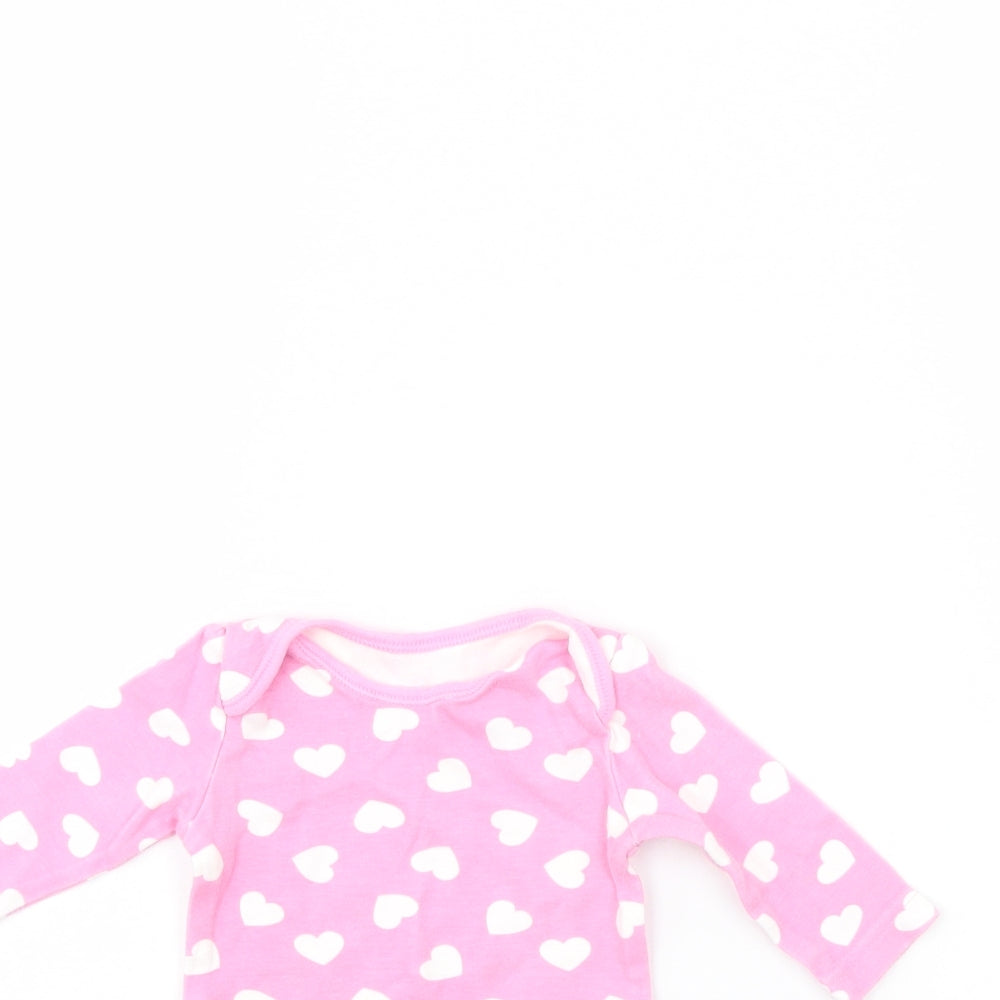 George Girls Pink Spotted  Babygrow One-Piece Size 0-3 Months  - Disney