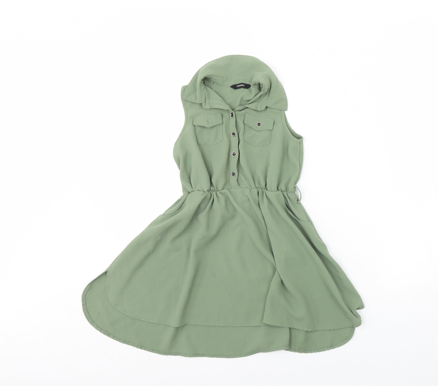 George Girls Green   Shirt Dress  Size 4 Years