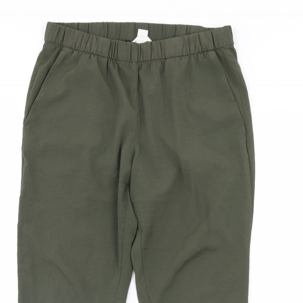 H&M Womens Green   Trousers  Size 14 L30 in