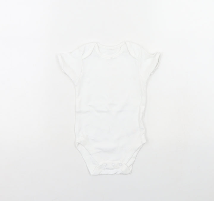 George Baby White Babygrow One-Piece Size 12 Months