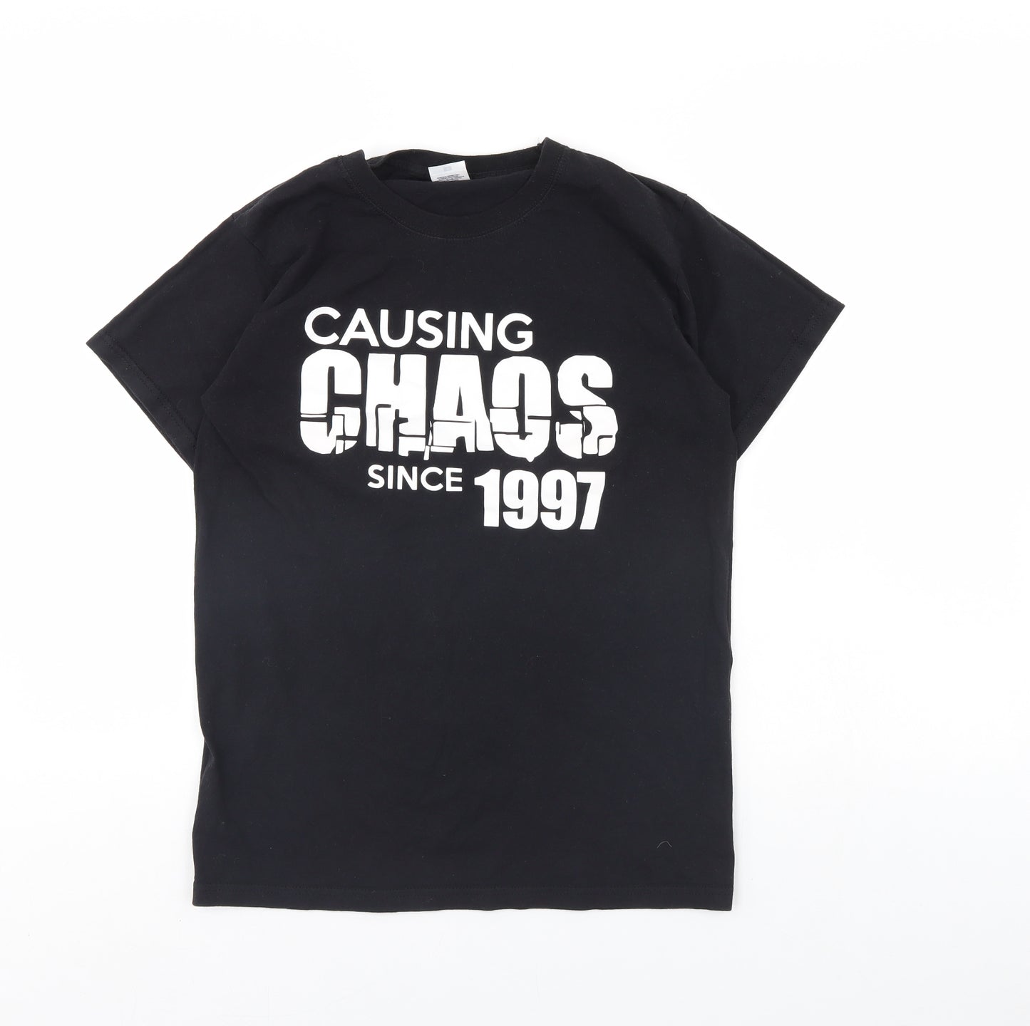 Fruit of the Loom Womens Black   Basic T-Shirt Size S  - Chaos since 1997