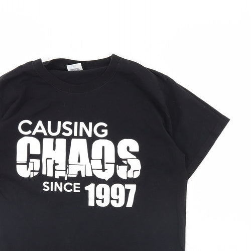 Fruit of the Loom Womens Black   Basic T-Shirt Size S  - Chaos since 1997