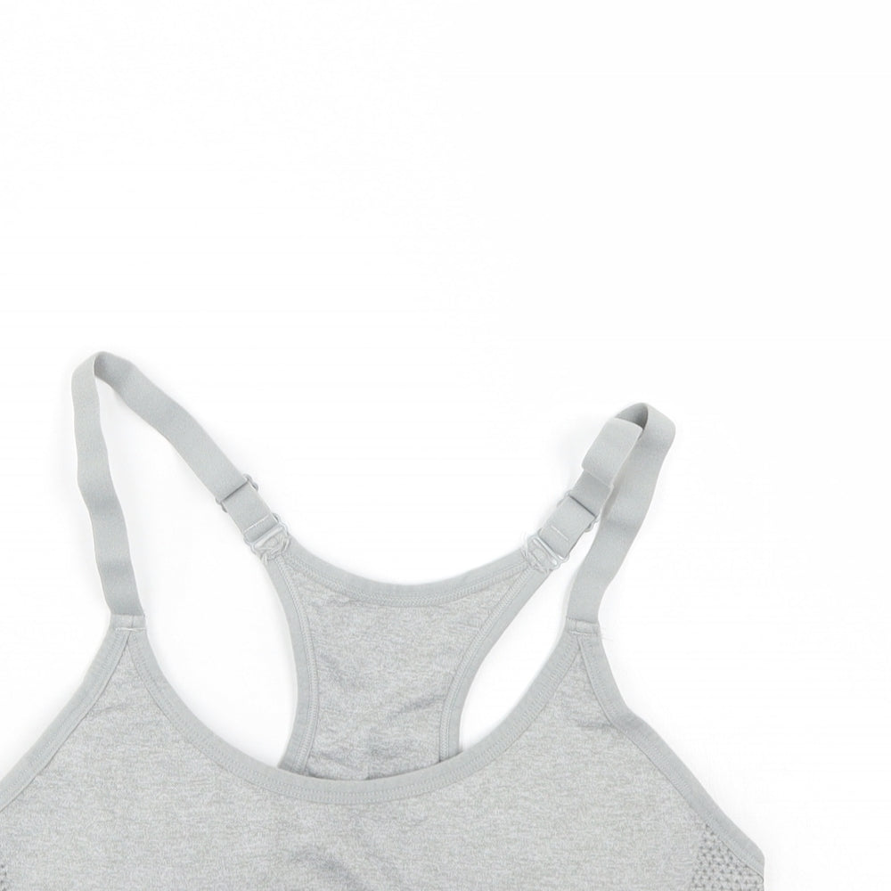 Primark Womens Grey   Cropped Tank Size L  - Padded