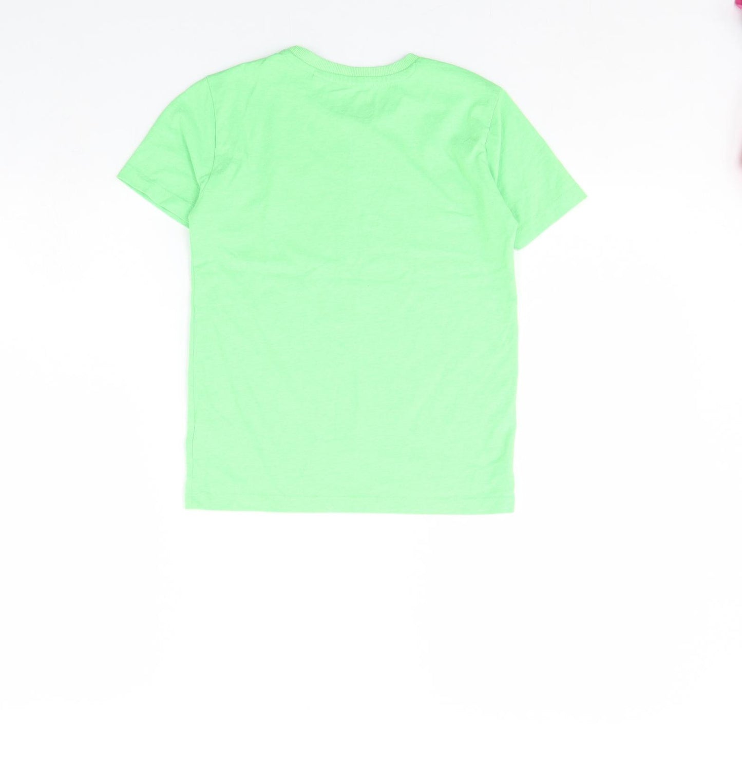 NEXT Boys Green   Basic T-Shirt Size 7 Years  - illuminous