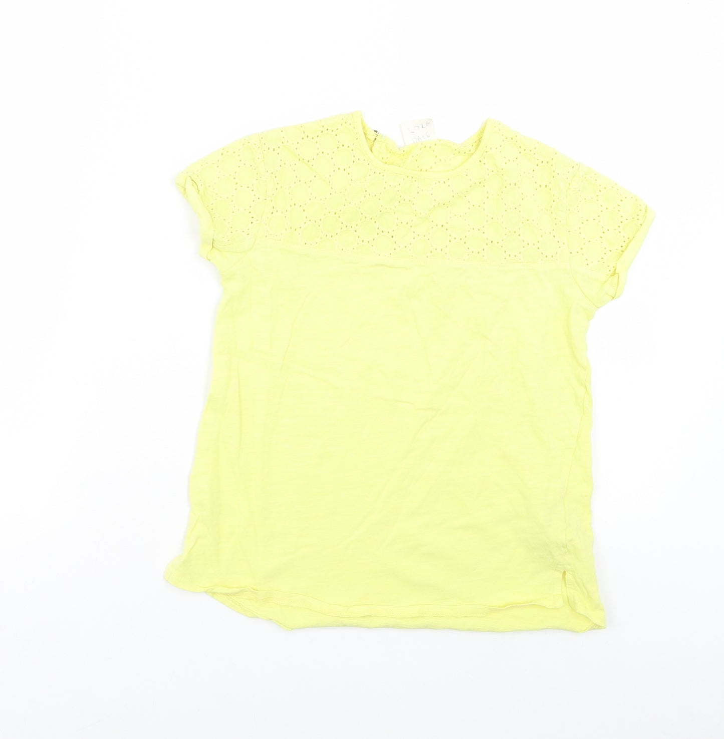 Zara Girls Yellow   Basic T-Shirt Size 8 Years