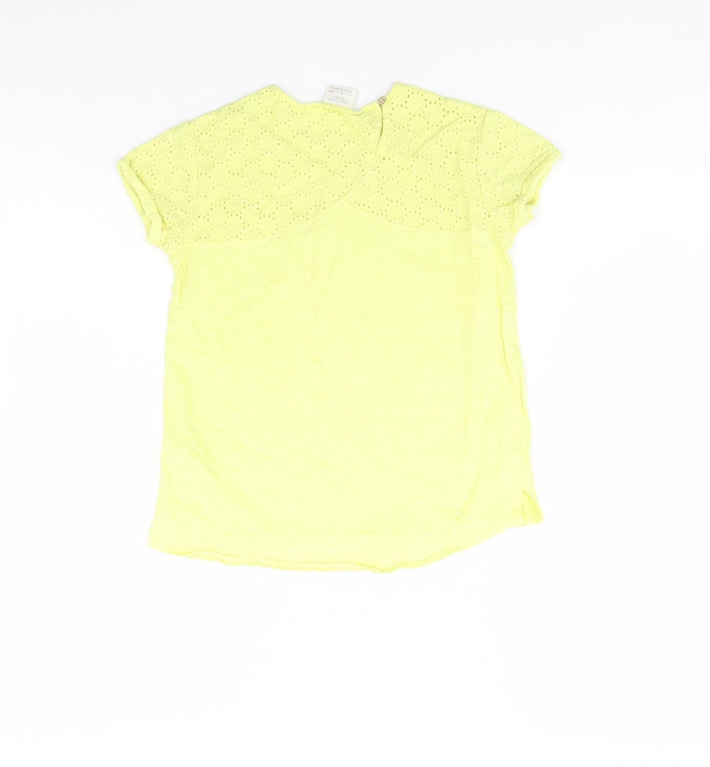 Zara Girls Yellow   Basic T-Shirt Size 8 Years