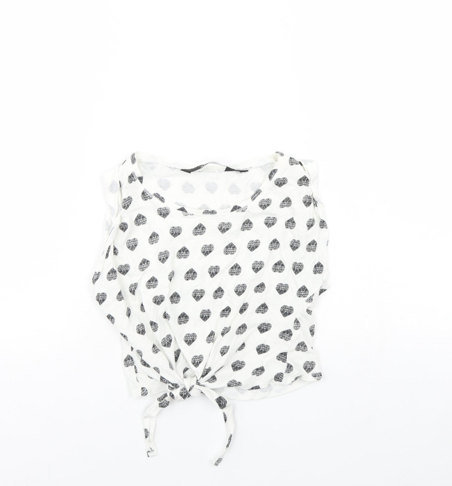 New Look Girls White Spotted  Basic Tank Size 9 Years