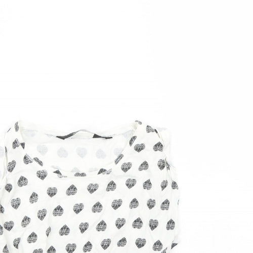 New Look Girls White Spotted  Basic Tank Size 9 Years