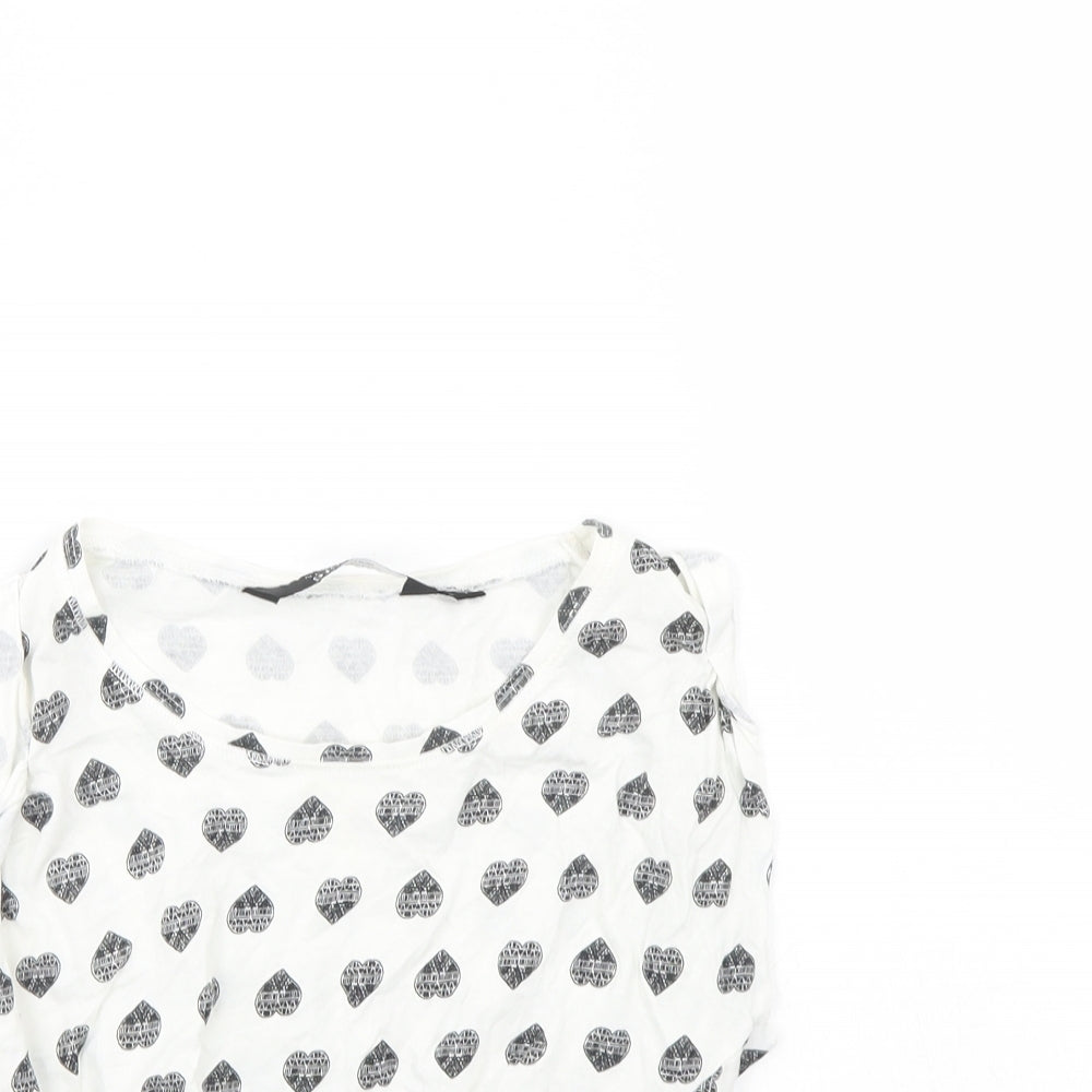 New Look Girls White Spotted  Basic Tank Size 9 Years