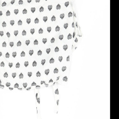 New Look Girls White Spotted  Basic Tank Size 9 Years
