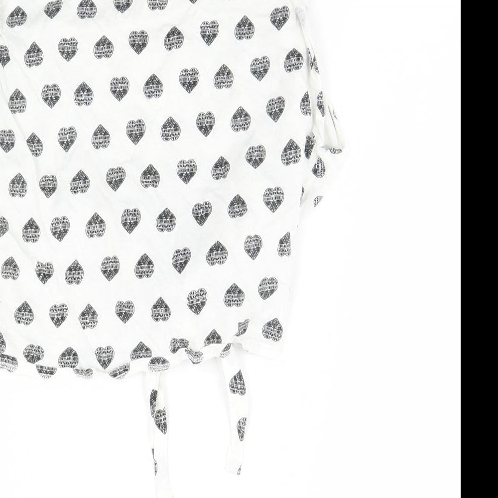 New Look Girls White Spotted  Basic Tank Size 9 Years