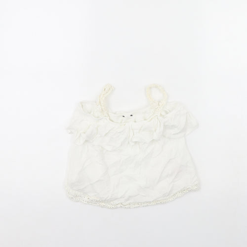Primark Girls White   Basic Tank Size 8 Years