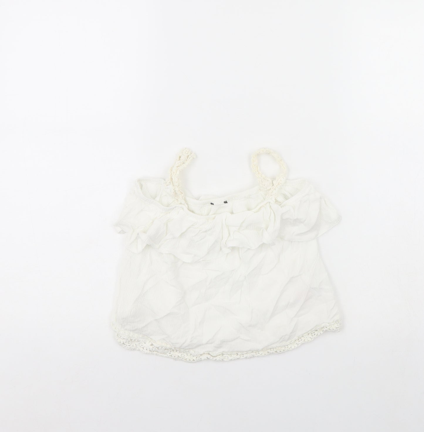 Primark Girls White   Basic Tank Size 8 Years