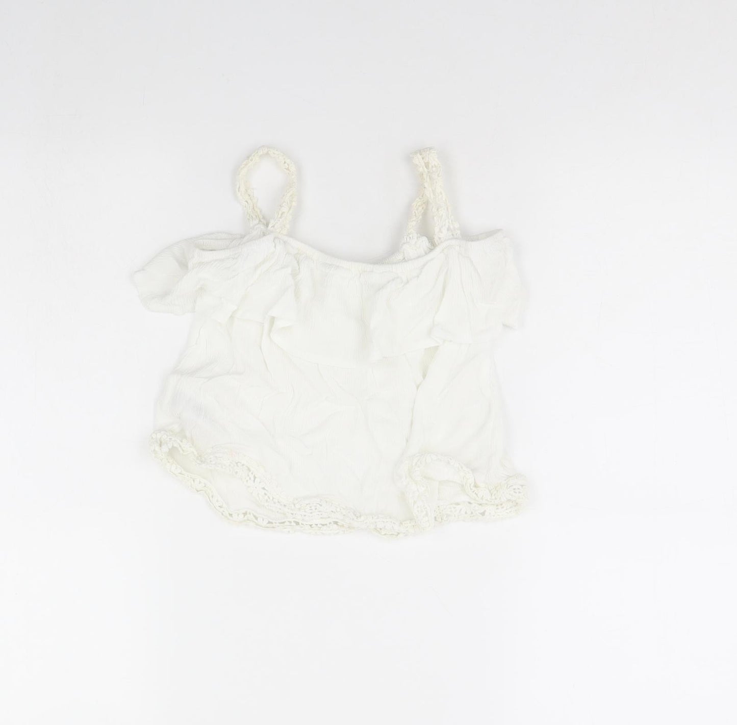 Primark Girls White   Basic Tank Size 8 Years
