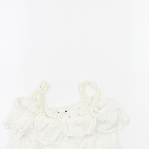 Primark Girls White   Basic Tank Size 8 Years