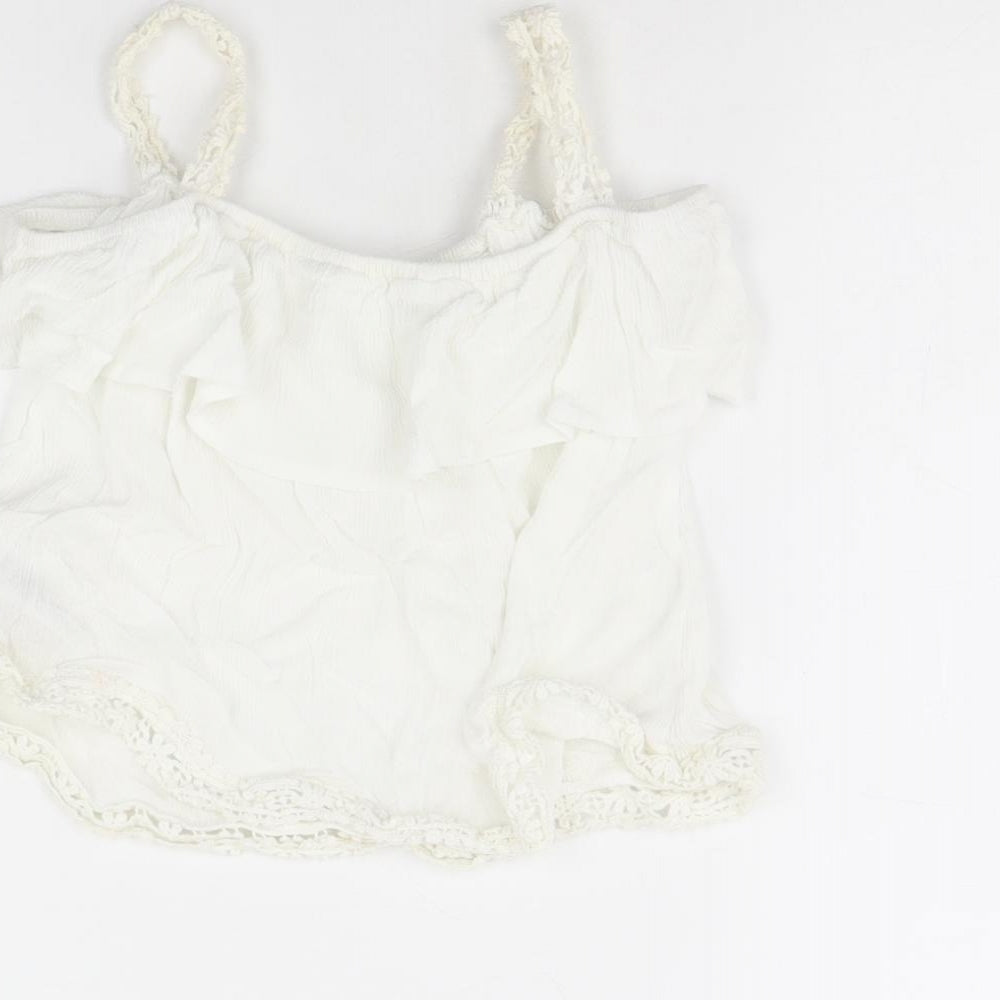 Primark Girls White   Basic Tank Size 8 Years