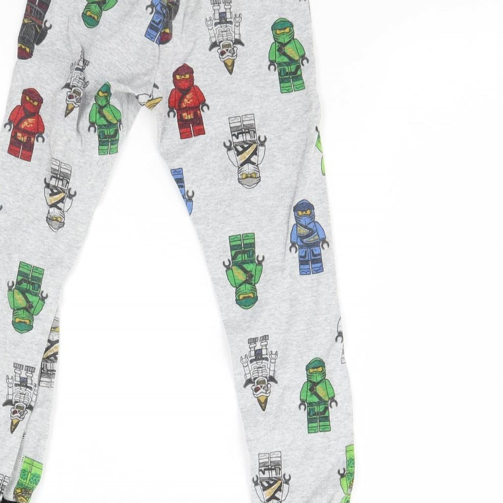 H&M Boys Grey Solid   Pyjama Pants Size 4 Years  - LEGO
