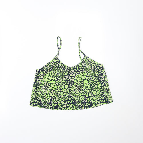 Topshop Womens Green Camouflage  Cropped Tank Size 8
