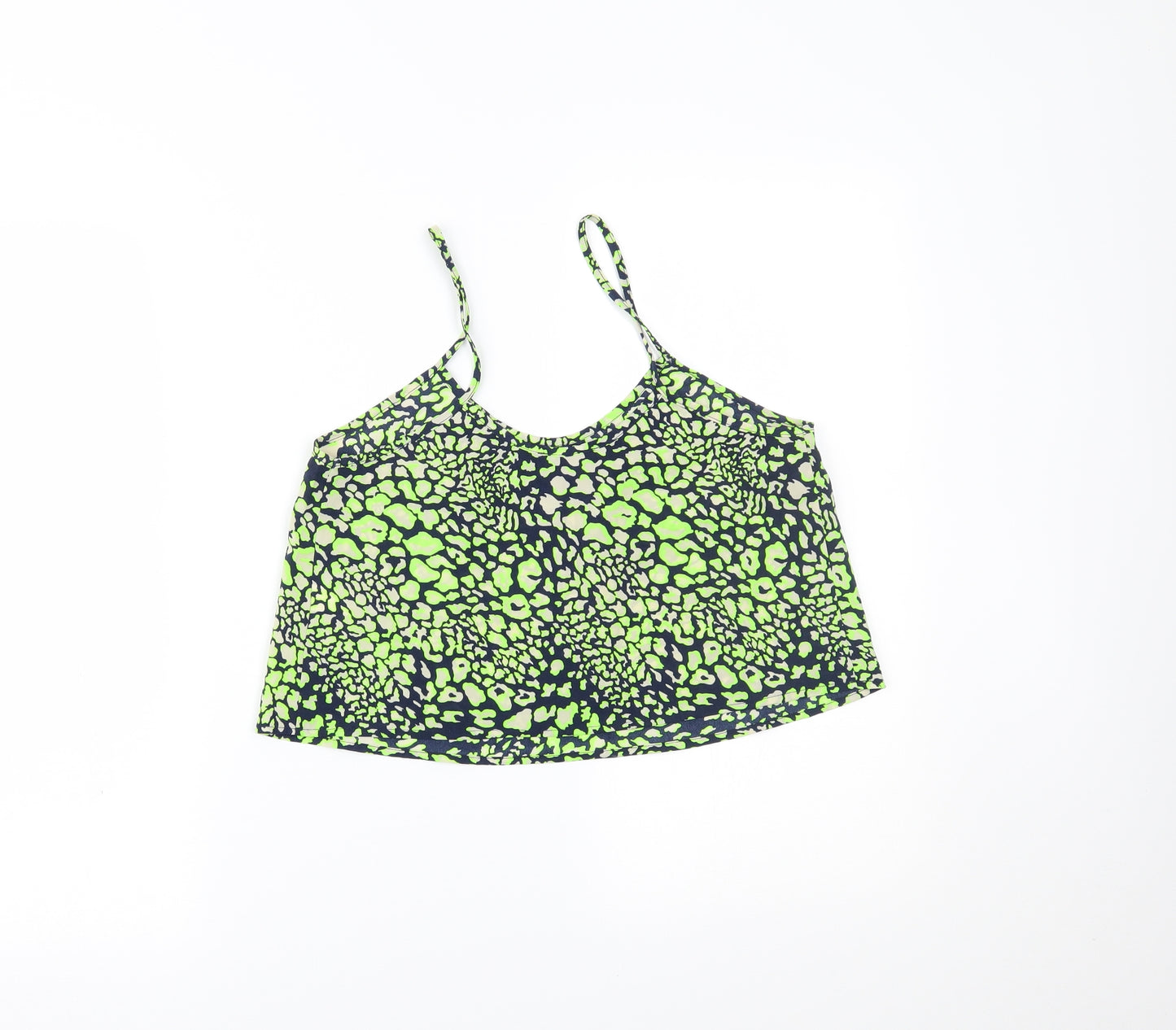 Topshop Womens Green Camouflage  Cropped Tank Size 8