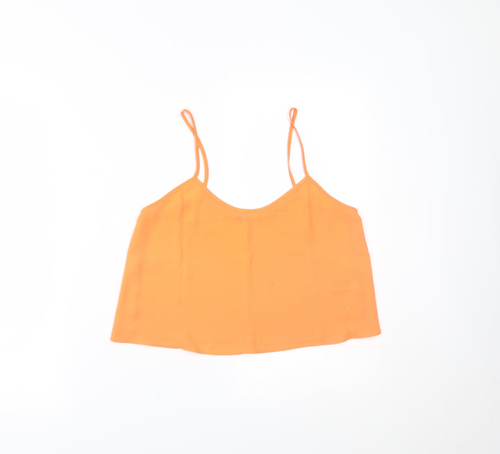 Topshop Womens Orange   Cropped Tank Size 8