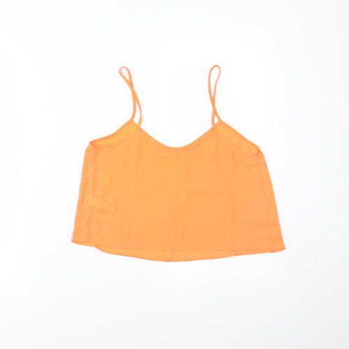 Topshop Womens Orange   Cropped Tank Size 8
