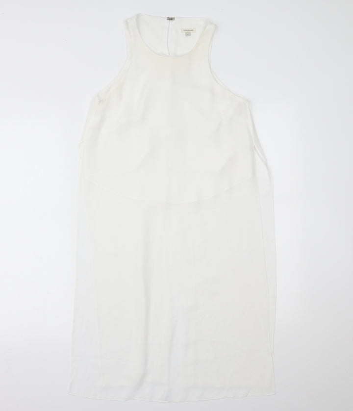 River Island Womens White   Basic Tank Size 6