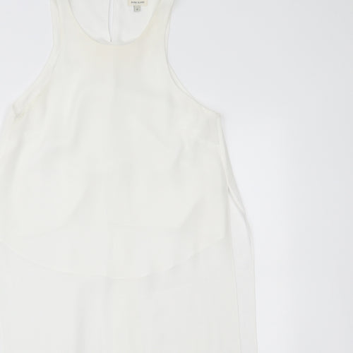 River Island Womens White   Basic Tank Size 6