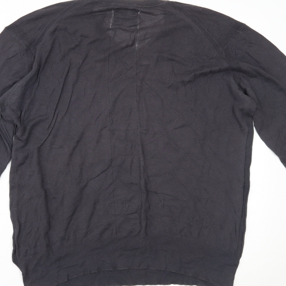 AllSaints Mens Grey    T-Shirt Size L