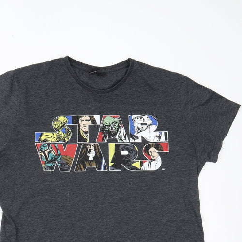 Primark Mens Grey    T-Shirt Size XL  - STAR WARS
