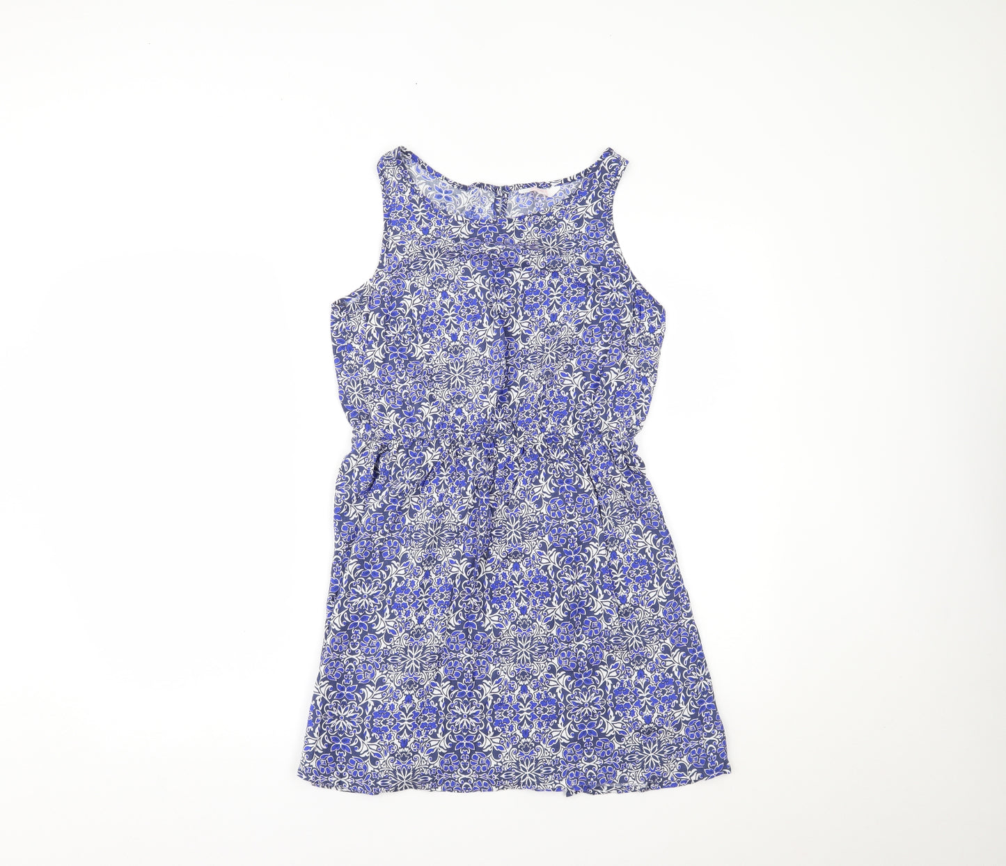 Papaya Womens Blue Floral  Fit & Flare  Size 10