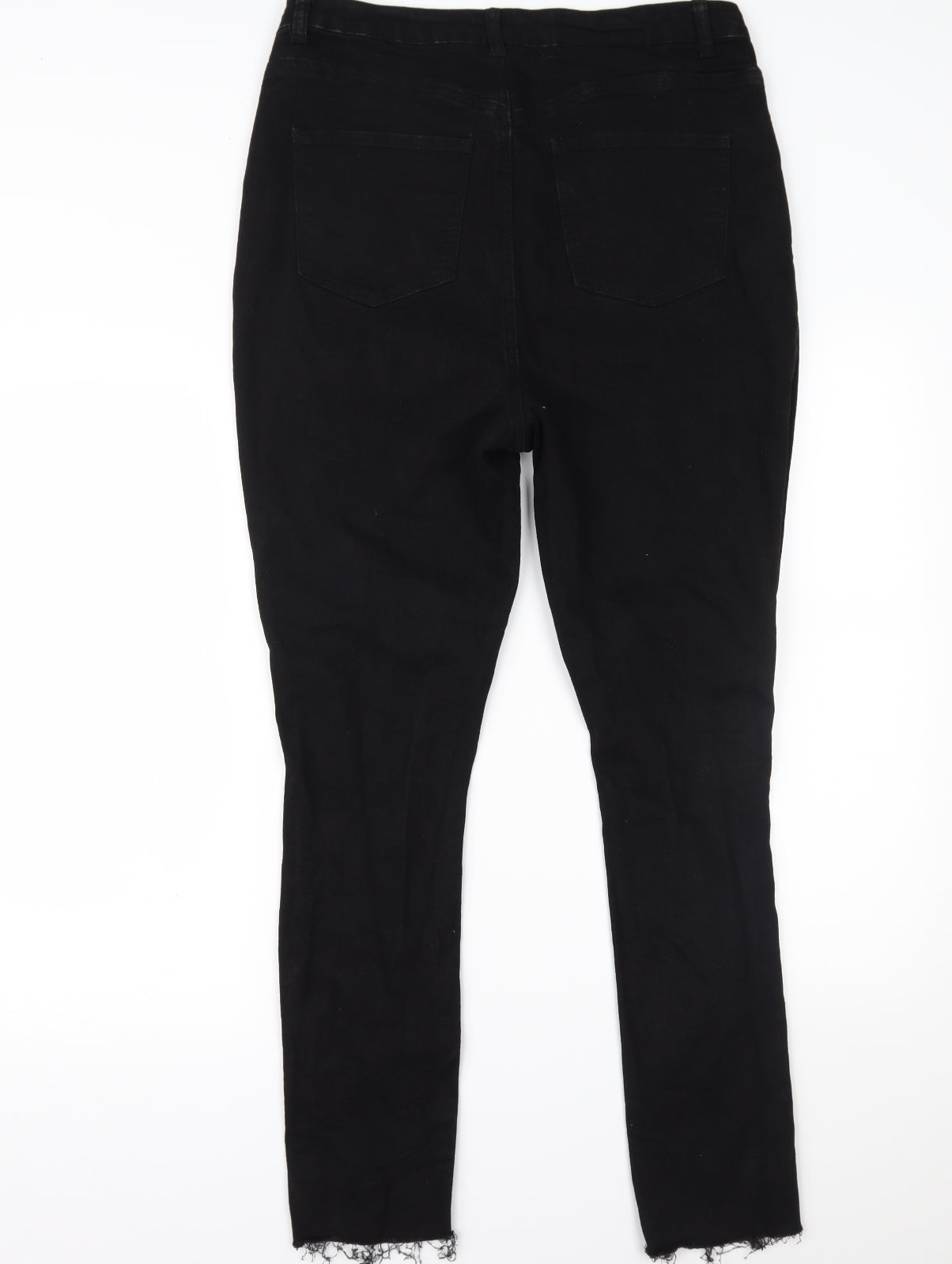 Boohoo Womens Black  Denim Skinny Jeans Size 16 L27 in