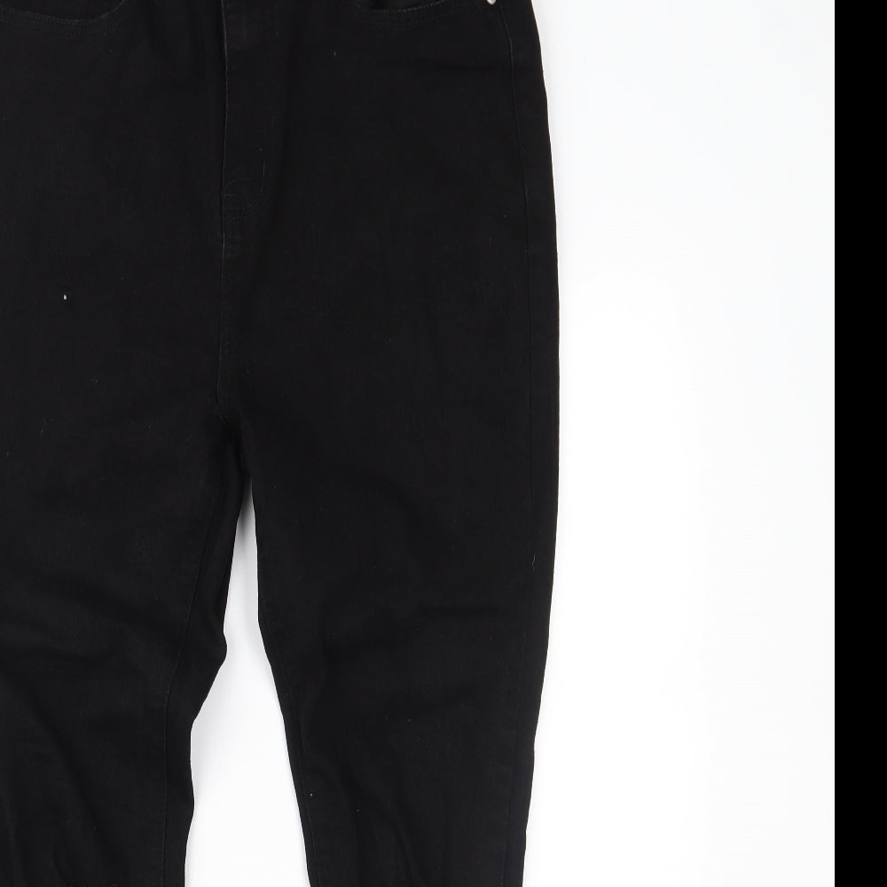 Boohoo Womens Black  Denim Skinny Jeans Size 16 L27 in