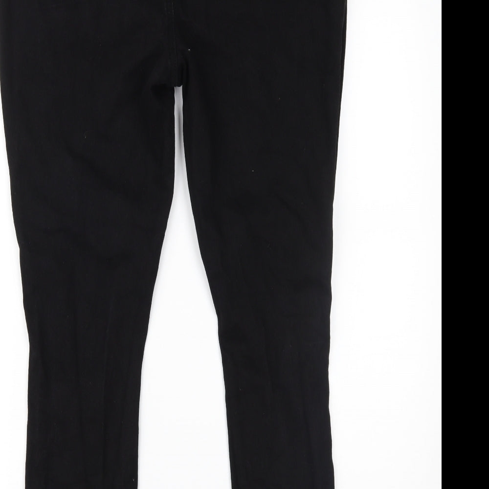 Boohoo Womens Black  Denim Skinny Jeans Size 16 L27 in