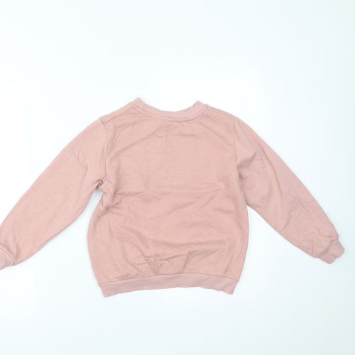 H&M Girls Pink   Pullover Jumper Size 7-8 Years  - snoopy