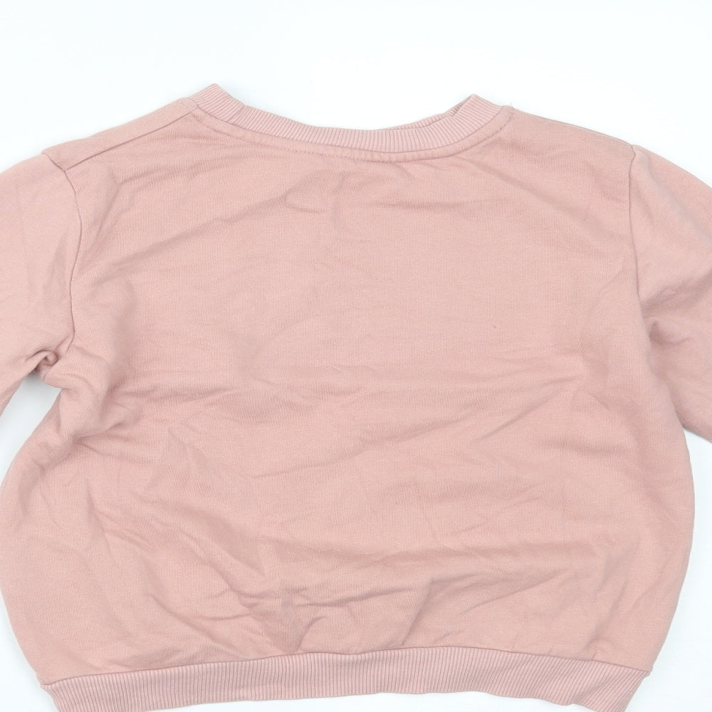 H&M Girls Pink   Pullover Jumper Size 7-8 Years  - snoopy