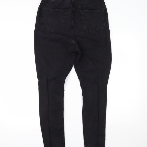 Boohoo Womens Black  Denim Skinny Jeans Size 16 L25 in